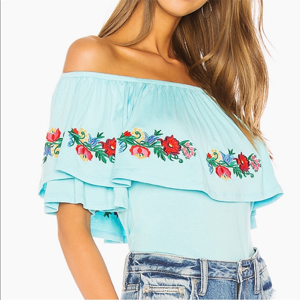 Vava by Joy Han Light Blue Keely Top